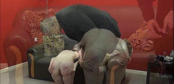  Faes bare ass spanking and corporal punishment of striped amateur slave in sever